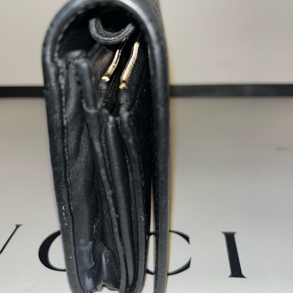 GUCCI Soft Microguccissima Continental Wallet/ Crossbody Testa Di Moro - Picture 8 of 11